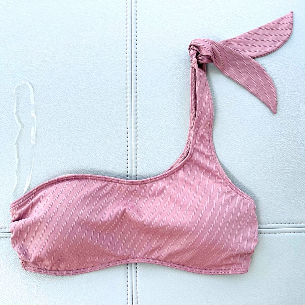 Abercrombie & Fitch | One Shoulder Bikini Top | Dusty Pink |Size Medium